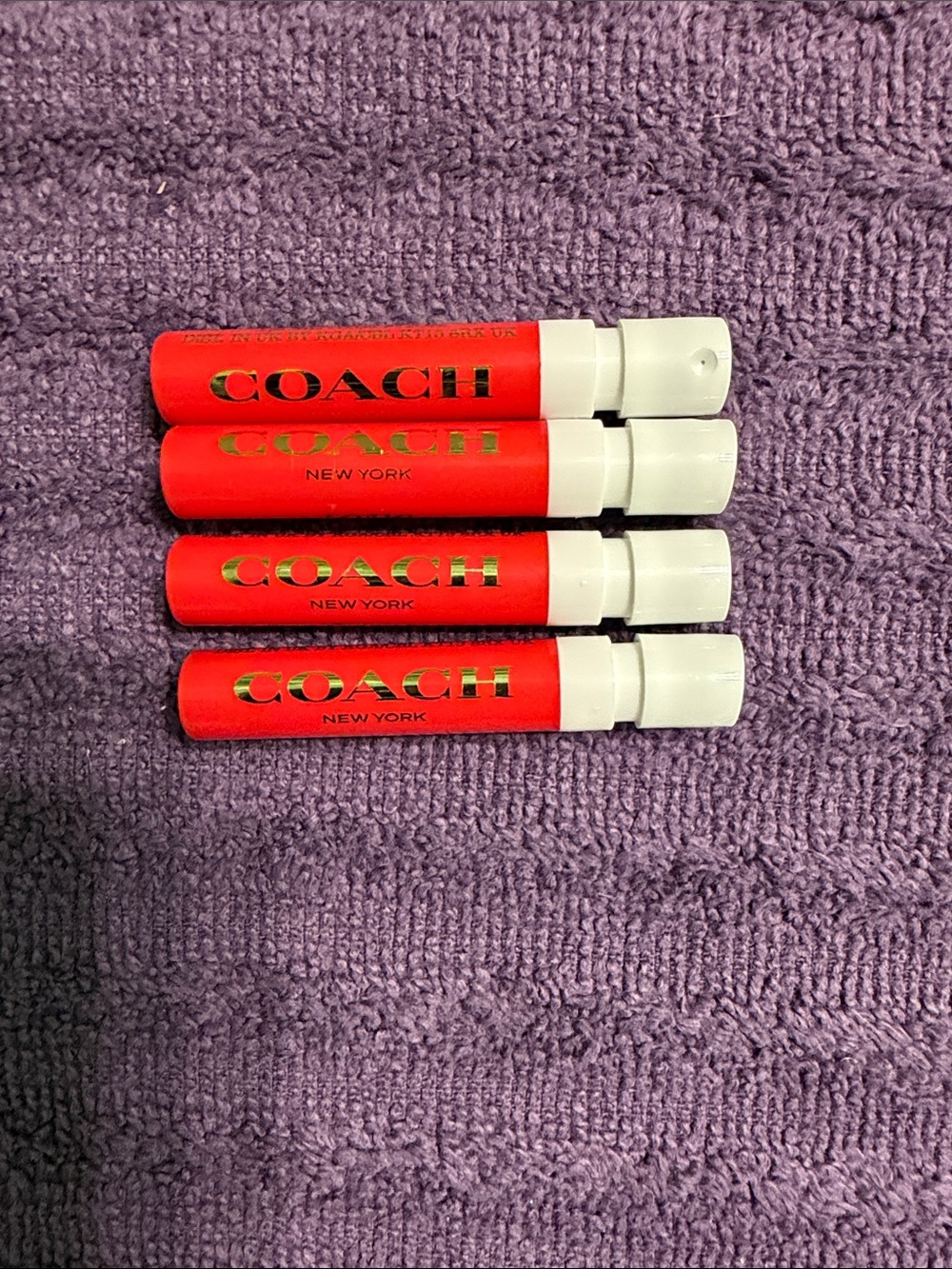 Coach Red LOVE Travel Spray Vials Set of 4